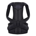 Corrector de postura negro ajustable con correas transpirables para hombros y lumbares. Alivio del dolor de espalda. Faja lumbar para uso diario. 1