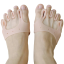 Correctores de silicona en gel para el juanete Hallux Valgus Par de plantillas ortopédicas para pies Separadores de dedos para alivio 5