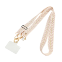 Correia para telemóvel Correia ajustável para o pescoço ou ombro Pendente de pérola Cordão anti-perda de telemóvel 6