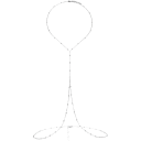 Corrente de corpo com ligação pescoço–cintura 91 + 9 cm e 71 + 9 cm Joia de barriga sexy com contas para biquínis Acessório de verão para festivais 11