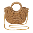 Corrente dourada para mala 110 x 1 cm Correia metálica de alumínio para mala Correia de substituição com mosquetões Acessório elegante 2