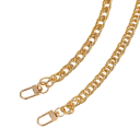 Corrente dourada para mala 110 x 1 cm Correia metálica de alumínio para mala Correia de substituição com mosquetões Acessório elegante 3