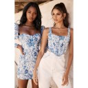 Corselete feminino com flores 5