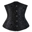 Corset Feminino Fecho Frontal Ajuste Traseiro Liso com Detalhes Poliéster Spandex Top Elegante Modelador 7