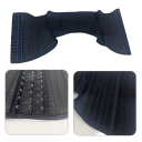 Corset femme noir en latex avec fermeture à crochets Ceinture gainante unie Lingerie élégante sculptant la silhouette 6