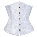Corset pentru femei cu închidere în față și șnur în spate, uni, cu detalii, din poliester și spandex, top elegant care conturează 8