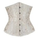 Corset pentru femei cu închidere în față și șnur în spate, uni, cu detalii, din poliester și spandex, top elegant care conturează 13