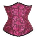Corset pentru femei cu închidere în față și șnur în spate, uni, cu detalii, din poliester și spandex, top elegant care conturează 16
