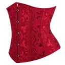 Corset pentru femei cu închidere în față și șnur în spate, uni, cu detalii, din poliester și spandex, top elegant care conturează 2