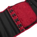 Corset pentru femei cu închidere în față și șnur în spate, uni, cu detalii, din poliester și spandex, top elegant care conturează 4