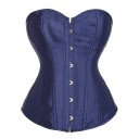 Corset sans bretelles pour femmes Uni Décolleté en O Fermeture à l'avant Polyester Spandex Top élégant et ajusté 10