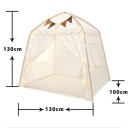 Cort de joacă pentru copii 130 x 130 x 100 cm Cort pliabil cu fereastră și uși rulabile Pentru utilizare în interior și exterior cu husă 2