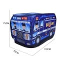 Cort de joacă pentru copii în formă de mașină de poliție pliabil pop-up 75x70x110 cm căsuță albastră pentru joacă acasă și în grădină 2