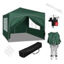 Cort pliabil pentru petreceri cu 4 pereți laterali, înălțime ajustabilă, dimensiune 3 x 3 m din țesătură Oxford 210D, rezistent la apă, pentru grădină, camping și picnic 3