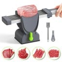 Cortador de carne com espessura de corte ajustável em aço inoxidável cortador manual mecânico de carne, fatias e tiras 4