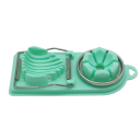 Cortador de huevos multifuncional de acero inoxidable y plástico de 20 x 9 cm, cortador de gajos y utensilio de cocina para huevos, champiñones y kiwi. 9