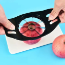 Cortador de maçãs em aço inoxidável e plástico 18 cm Espremedor ergonómico Descaroçador Corte de fruta Utensílios de cozinha Diâmetro 10,7 cm 2