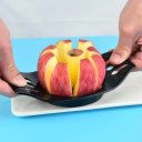 Cortador de maçãs em aço inoxidável e plástico 18 cm Espremedor ergonómico Descaroçador Corte de fruta Utensílios de cozinha Diâmetro 10,7 cm 4