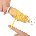 Cortador en espiral para hacer patatas fritas Brochetas para asar patatas Cortador para espirales de patatas Agujas con cortador para patatas fritas 2