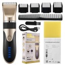 Cortadora de pelo eléctrica inalámbrica para hombres con cabezales reemplazables Cortadora de pelo con cuchilla de cerámica Cuchilla ajustable para diferentes longitudes de corte Cortadora de pelo con accesorios reemplazables e indicador LED de batería 5