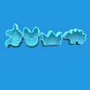 Cortadores de galletas de plástico con forma de animales, 4 unidades 4