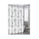 Cortina de ducha 180x180 cm Diseño de hojas Cortina de baño impermeable contra el moho Superficie ultra lisa Ganchos y ojales de acero inoxidable 2