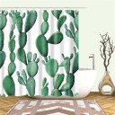 Cortina de ducha con cactus 11