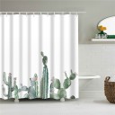 Cortina de ducha con cactus 2