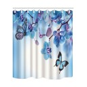 Cortina de ducha con estampado de mariposas 7