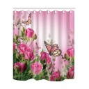Cortina de ducha con estampado de mariposas 2