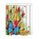 Cortina de ducha con estampado de mariposas 5
