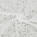 Cortina de encaje blanca con medallones florales, 145 x 213 cm, cortina translúcida de poliéster para salón y dormitorio románticos 2