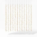 Cortina de Luz LED 1,5 m Efeito de Chuva Alimentação 220 V Plugue EU Cabo Transparente Luz Branca Quente Decoração de Jardim para Árvore e Pergola 5