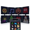 Cortină LED inteligentă 1,6 x 1,6 m 256 LED RGB Imagini personalizate în aplicație Sincronizare cu muzica Interior și exterior Pentru Crăciun 3