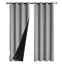 Cortina opaca para quarto e sala de estar Cortinas que isolam o calor Cortinas blackout com ilhós Cortinas que bloqueiam a luz e o ruído 100 x 160 cm 4