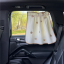 Cortina para coche con ventosas 69 x 49 cm Pantalla protectora contra el sol con ositos protección UV para niños en la ventanilla lateral del vehículo 2