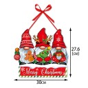 Cortina para puertas 30 x 27,6 cm Decoración navideña con motivo de duendes Adorno colgante para puertas de entrada Decoración invernal alegre 2