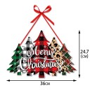 Cortina para puertas 36 x 24,7 cm Decoración navideña con motivo de árboles de Navidad Adorno colgante para puertas de entrada Decoración invernal 2