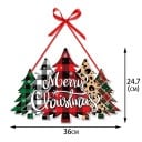 Cortină pentru uși 36 x 24,7 cm Decorațiune de Crăciun cu motiv de brăduți Ornament suspendat pentru ușa de intrare Decorațiune de iarnă 2