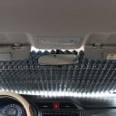 Cortina plisada para coche contra el sol de aluminio Sujeción con ventosas Ancho de 150 a 200 cm Protege el interior del calor 6
