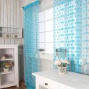 Cortina transparentă cu inimă Perdele cu franjuri inimă Perdele cu ciucuri transparentă Perdele pentru fete colorate Cortina elegantă din voal 200x100cm 5