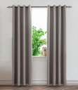 Cortinas opacas com revestimento em TPU preto na parte de trás Cortina opaca com ilhós Cortinas com propriedades de isolamento térmico Cortina elegante opaca 132 x 241 cm 6