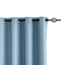 Cortinas opacas com revestimento em TPU preto na parte de trás Cortina opaca com ilhós Cortinas com propriedades de isolamento térmico Cortina elegante opaca 132 x 241 cm 2