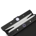 Coș de gunoi auto impermeabil, 27 x 26 cm, geantă de agățat din piele, cu suport magnetic cu lumină LED, buzunar de depozitare etanș 4