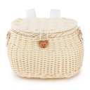 Coș de rattan pentru copii pentru bicicletă 18 x 15 x 13 cm PE Coș ușor pentru ghidonul bicicletei Coș de depozitare pentru jucării și mărunțișuri 1