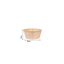 Coș împletit rotund 16 × 7 cm bambus coș de depozitare natural pentru pâine fructe decorațiuni gospodărie bucătărie 6