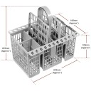 Coș pentru mașina de spălat vase 25 x 13 x 12 cm Accesorii de schimb Coș de depozitare Compatibil cu Bauknecht Indesit Hotpoint Ignis 4