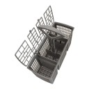 Coș pentru tacâmuri pentru mașina de spălat 22 x 11,5 x 9 cm cu mânere detașabile, universal, suport de rezervă pentru tacâmuri din plastic rezistent 3