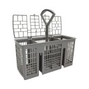 Coș pentru tacâmuri pentru mașina de spălat 22 x 11,5 x 9 cm cu mânere detașabile, universal, suport de rezervă pentru tacâmuri din plastic rezistent 4