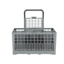 Coș pentru tacâmuri pentru mașina de spălat vase 24 x 14 x 12 cm Gri Coș de depozitare din plastic cu mânere Compatibil Bauknecht Whirlpool Indesit Hotpoint 1
